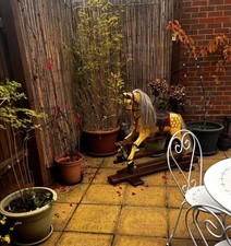 Vintage Ayres Child’s Large Wooden Rocking Horse Made In England