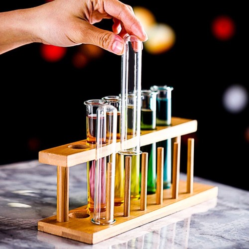 Wooden test tube stand - wooden,