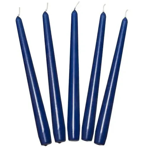 Blue candles tapered dinner - blue,