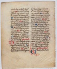ILLUMINATED Medieval BREVIARY