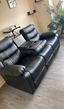 Roma Black Leather Recliner