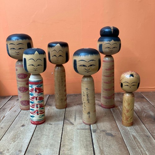 Kokeshi lot wooden dolls - lot, of