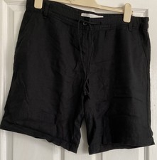 Next Black Linen Mix Shorts 14