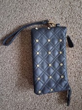 Pretty Red Herring Clutch Bag With Attractive Stud Detail And Small Strap