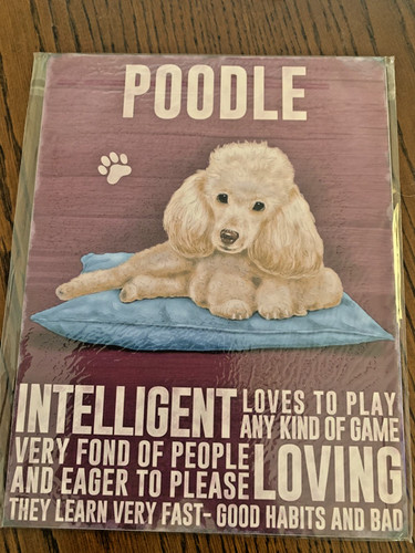 Dog sign poodle 10 x - ,