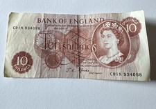 Bank england ten shilling - england,