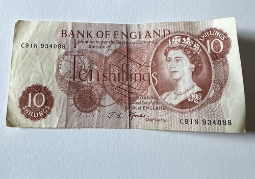 Bank england ten shilling - of,