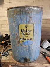Valor Esso Blue Paraffin Drum 5 GallonCan Barrel Container Circular Drum