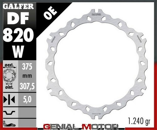 Galfer front brake - disc, wave