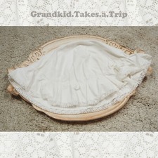 Vintage Lace Trim Cotton Bonnet Victorian Edwardian Maid Cap Prairie Cottagecore