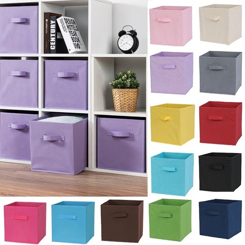 Cube storage boxes - x4, fabric