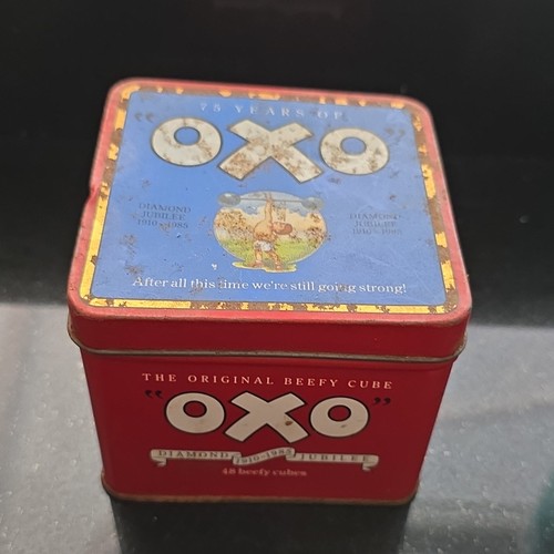 Vintage oxo tin 75 - vintage,