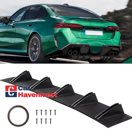 Black rear bumper diffuser - black,