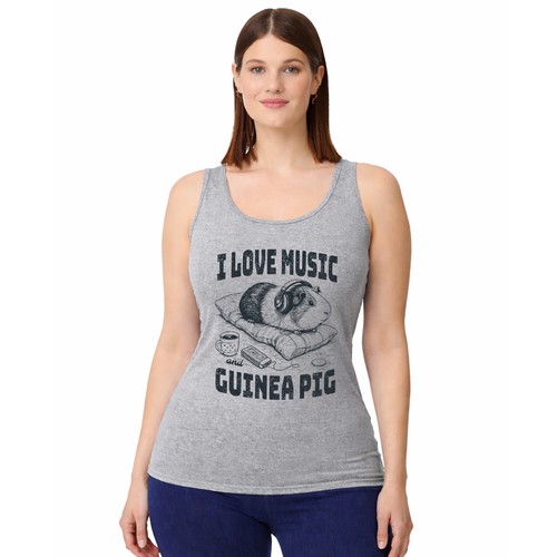 Love music womens vest tank - love,