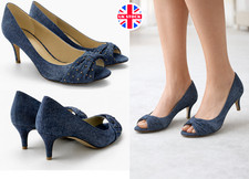 Ladies Heels Womens Kitten Mid