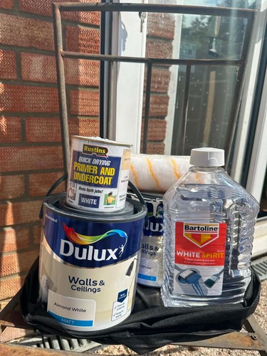 White paint one is partly - (one,