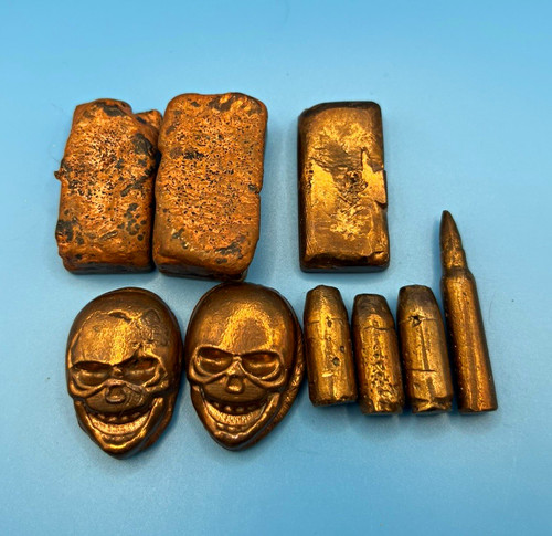 Hand casted copper - , bars
