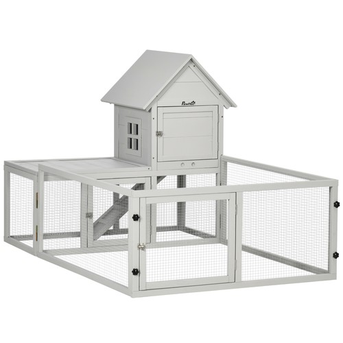 Pawhut rabbit hutch guinea - rabbit, hutch,