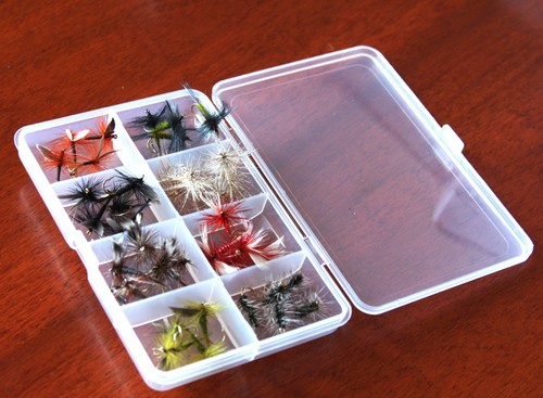 Assorted dry trout flies - trout,
