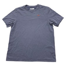 Nike Sports T-Shirt Fit Dry Athletic Sports Short Sleeve Blue Mens Medium