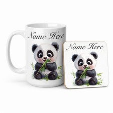 Personalised panda coffee - personalised,