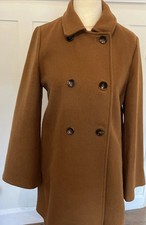 Women’s Zara Trafaluc Brown Double Buttoned Coat Size Medium