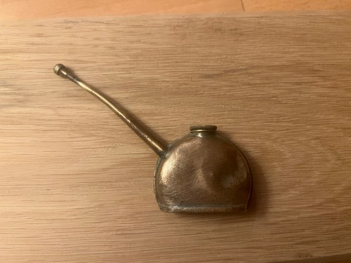 Vintage brass banjo teapot oil - brass,
