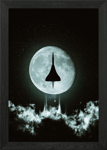 Concorde jet plane framed - jet,