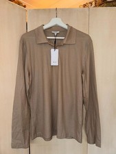 Reiss long-sleeve beige polo