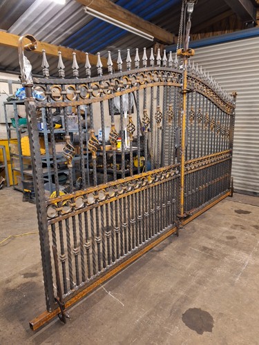 Bespoke wrought iron driveway - wrought,
