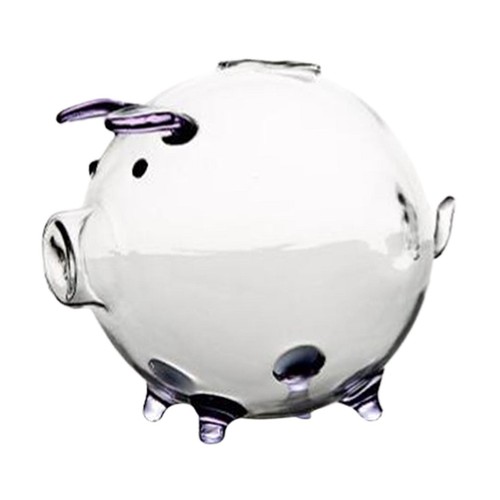Glass pig figurine - glass,