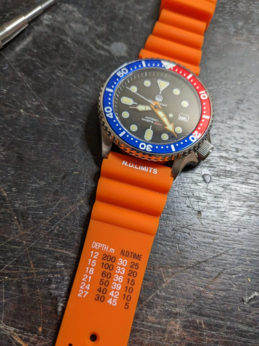 20mm 22mm rubber diver watch - rubber,