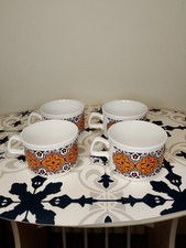 Vintage Retro 1969s/1970 Staffordshire Potteries Mugs. Set Of 4