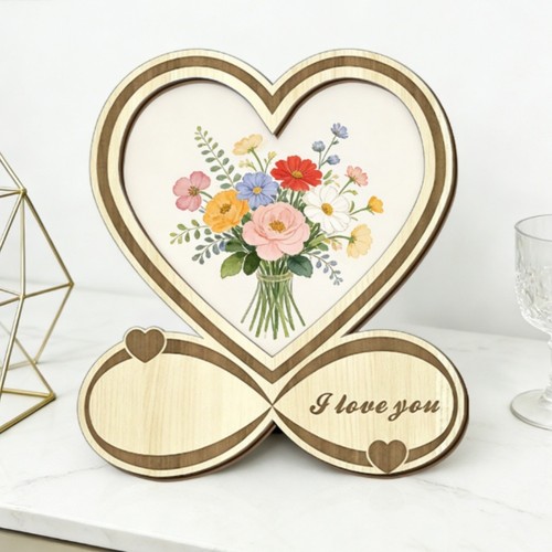 Wood picture frame heart - frame, shape