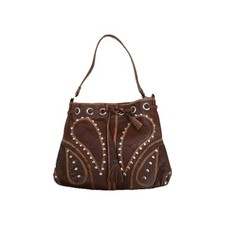 Y2k Vintage Style Aldo Leather Purse Studded Western Style Sloch Hobo Bag 