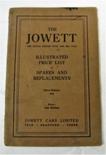 JOWETT Illustrated Car Parts List Catalogue Jun 1935 3rd Edit.