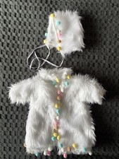 Dolls Fluffy Coat And Hat To Fit Tiny Tears Size Doll 16”