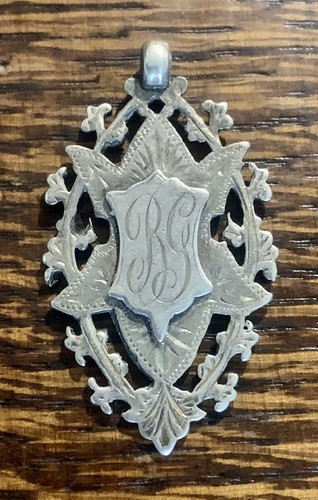 Antique sterling silver fob - silver,