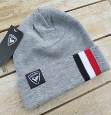 Superb ROSSIGNOL Grey Heather Adult Cuff BEANIE HAT Tags