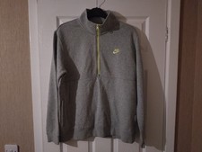 nike grey yellow 1/2 zip