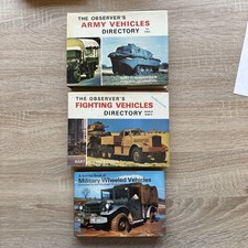 3 x Observer’s Directories: ARMY VEHICLES to 1940, FIGHTING VEHICLEs WW2