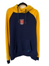 Official Arsenal Retro Navy Blue And Yellow Men’s Hoodie Size XXL