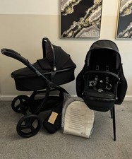 Egg 2 Black Pushchair Stroller and Bassinet with Accessories