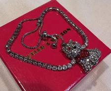 Butler & Wilson Crystal Iconic Scottie Dog Tennis Bracelet Extendable Easy Fit