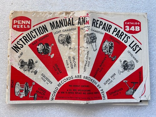 Vintage penn reels instruction - vintage,