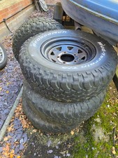 4 x Landrover offroad steel wheels with Goodrich Mud Terrain tyres