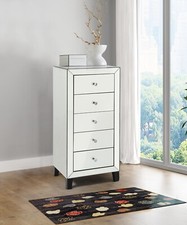 Mirrored 5 Drawer Chest L48cm