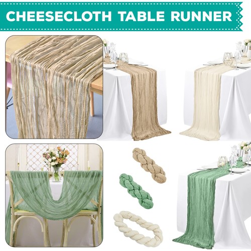 Cheesecloth table runner - runner, gauze