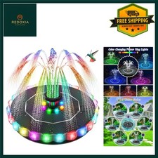 Vibrant solar fountain with - vibrant,