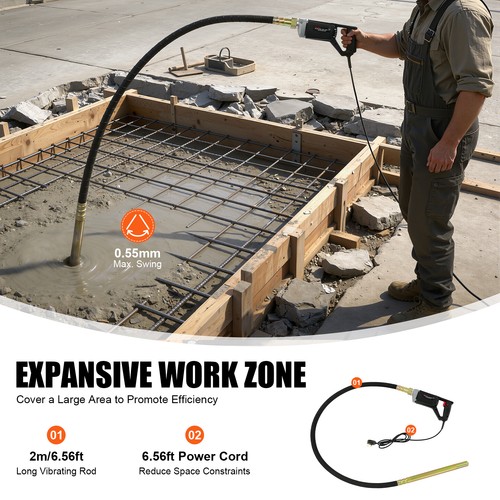 Electric concrete vibrator - concrete,